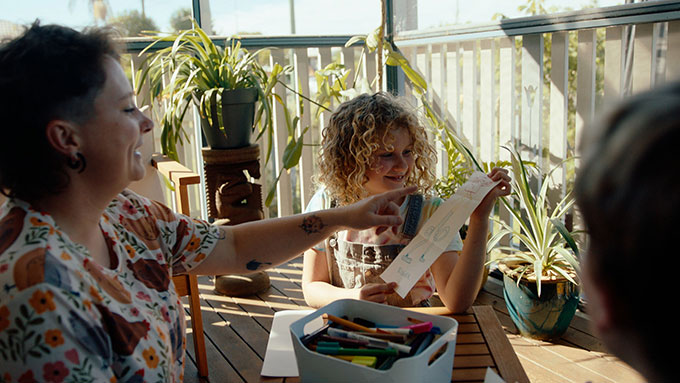 Mother and Child with drawing